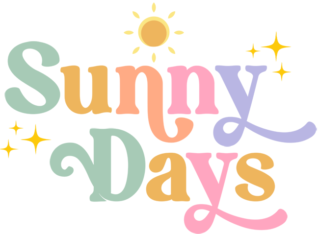 Suny Days logo written multiple colored pastels